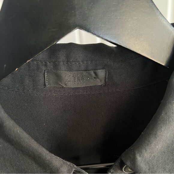 ATM Belted Shirt Dress in Black ANTHONY THOMAS MELILLO Size XS - Picture 4 of 9